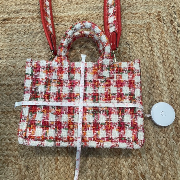 Stylish tweed crossbody bucket purse - Picture 5 of 7